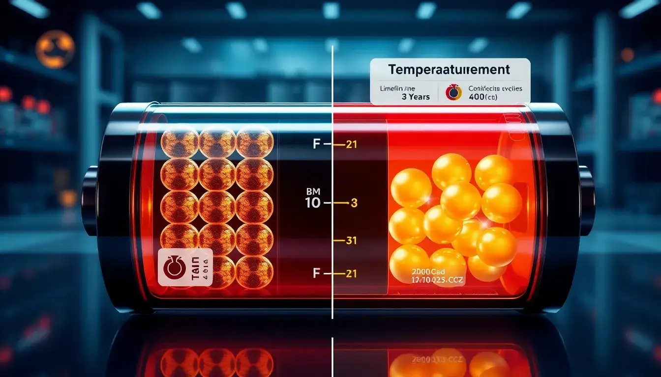How does temperature specifically affect lithium-ion battery lifespan
