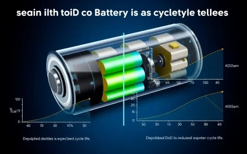 How does the depth of discharge impact the overall cycle life of lithium-ion batteries