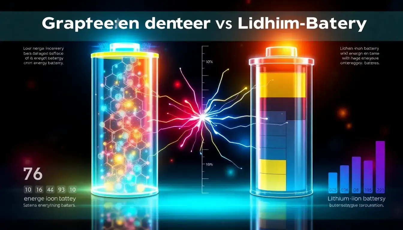 How does the energy density of graphene batteries compare to that of lithium-ion batteries