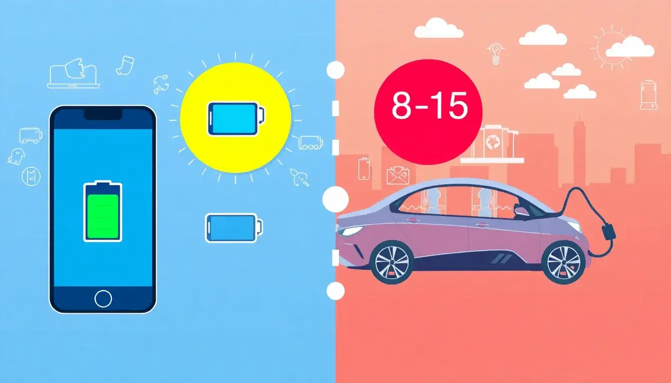 How does the lifespan of lithium-ion batteries vary between different applications like smartphones and electric vehicles