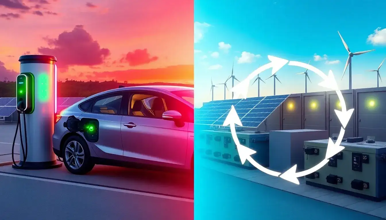 How does the cycle life of lithium-ion batteries in electric vehicles compare to those in renewable energy storage systems