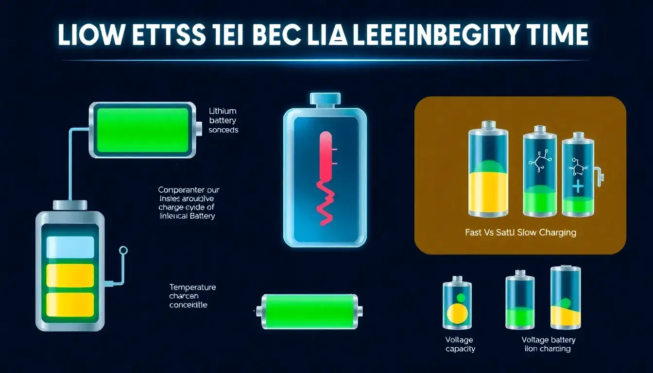 What are the main factors that affect the charging time of lithium-ion batteries