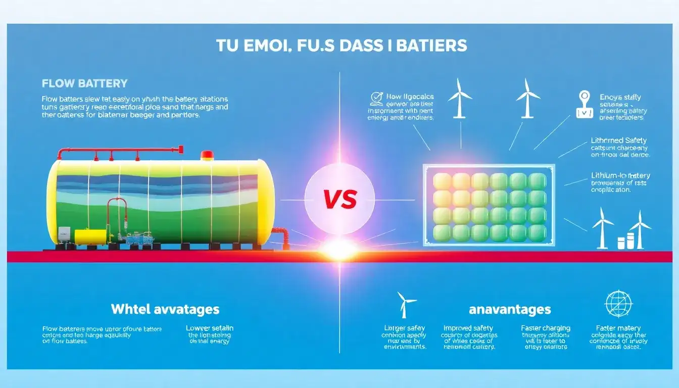What are the main advantages of flow batteries over lithium-ion batteries