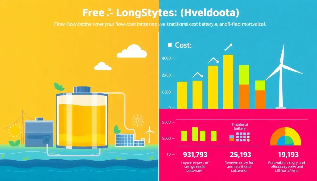 How do flow batteries compare in terms of cost-effectiveness over the long term