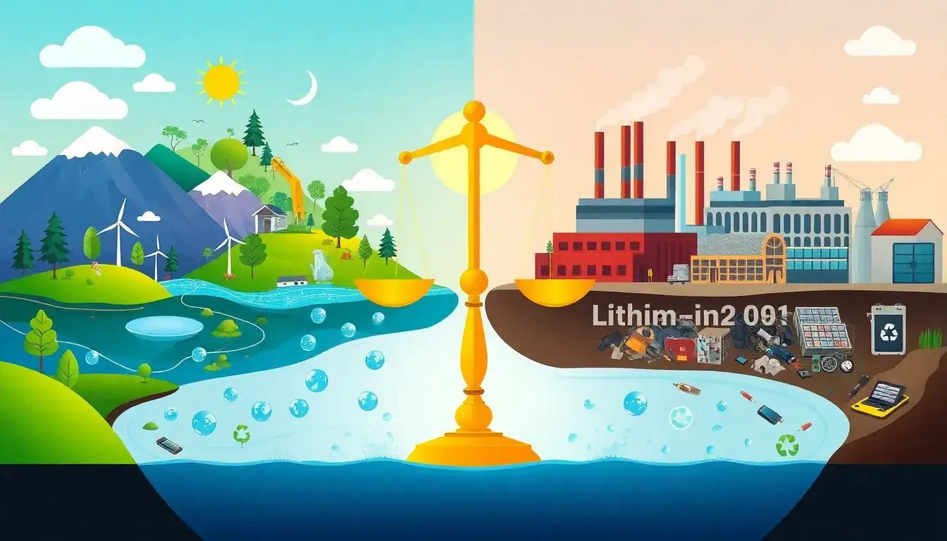 What are the environmental impacts of flow batteries compared to lithium-ion batteries