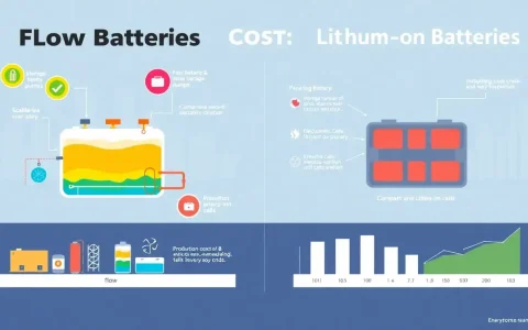 How do flow batteries compare to lithium-ion batteries in terms of cost
