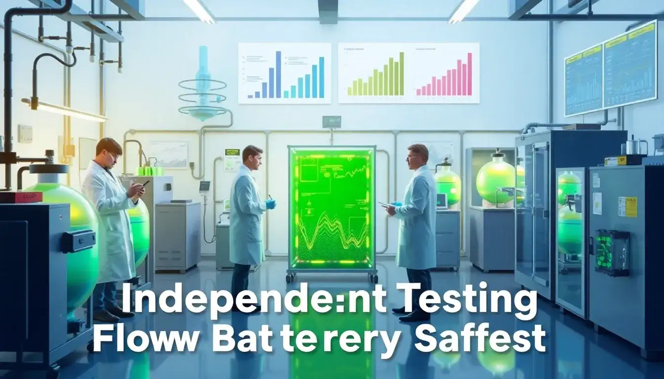 What independent testing has been conducted to validate the safety of flow batteries