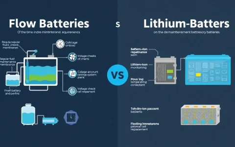 How do the maintenance requirements of flow batteries compare to those of lithium-ion batteries