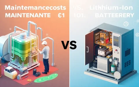 How does the maintenance cost of flow batteries compare to lithium-ion batteries