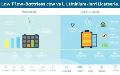 How do the costs of flow batteries compare to lithium-ion batteries over their lifetimes