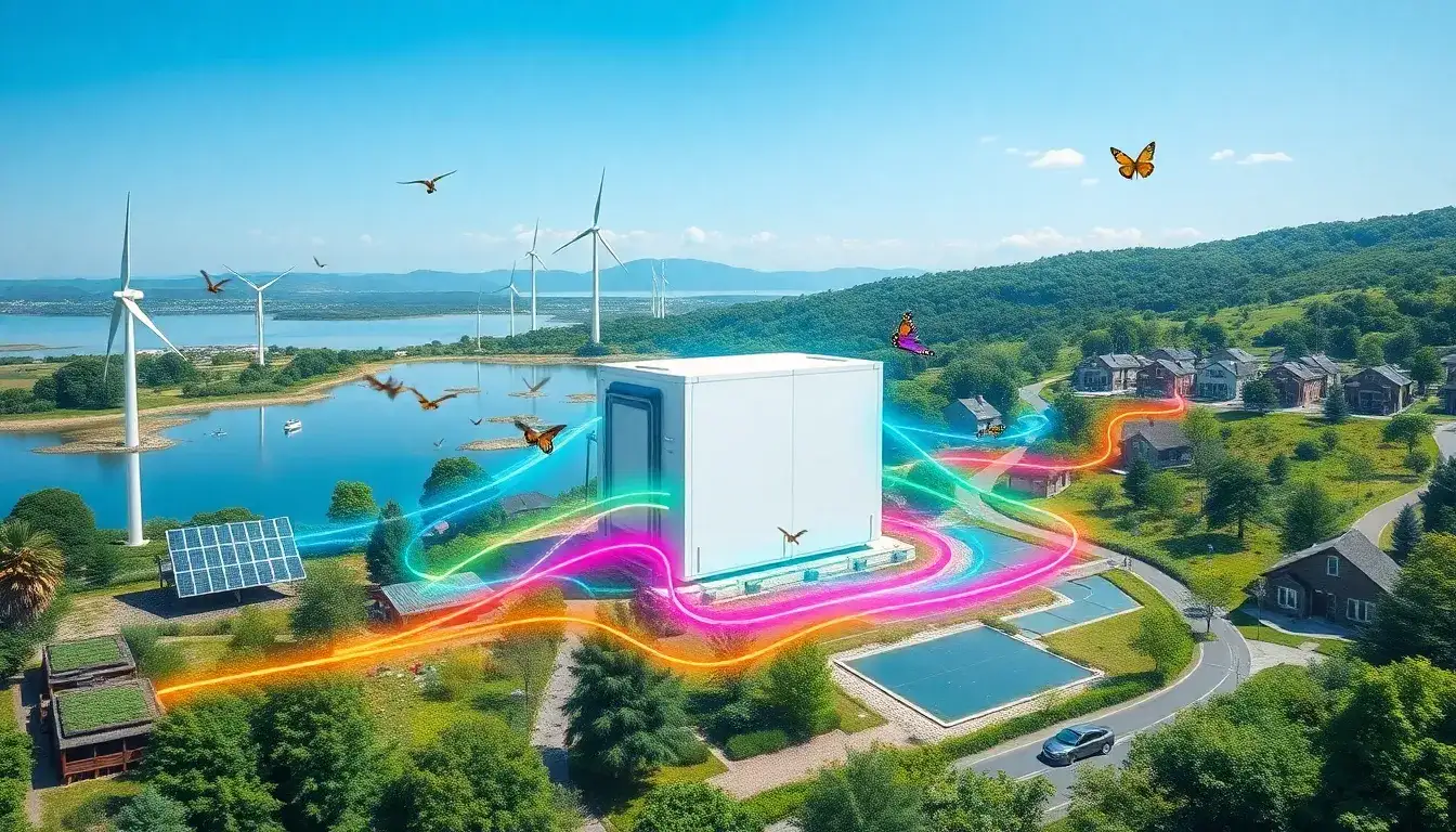 What are the environmental benefits of using flow batteries for energy storage