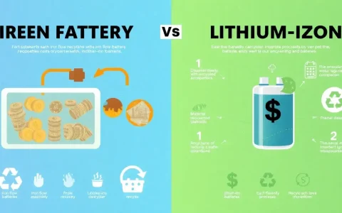 How does the cost of recycling iron flow batteries compare to lithium-ion batteries