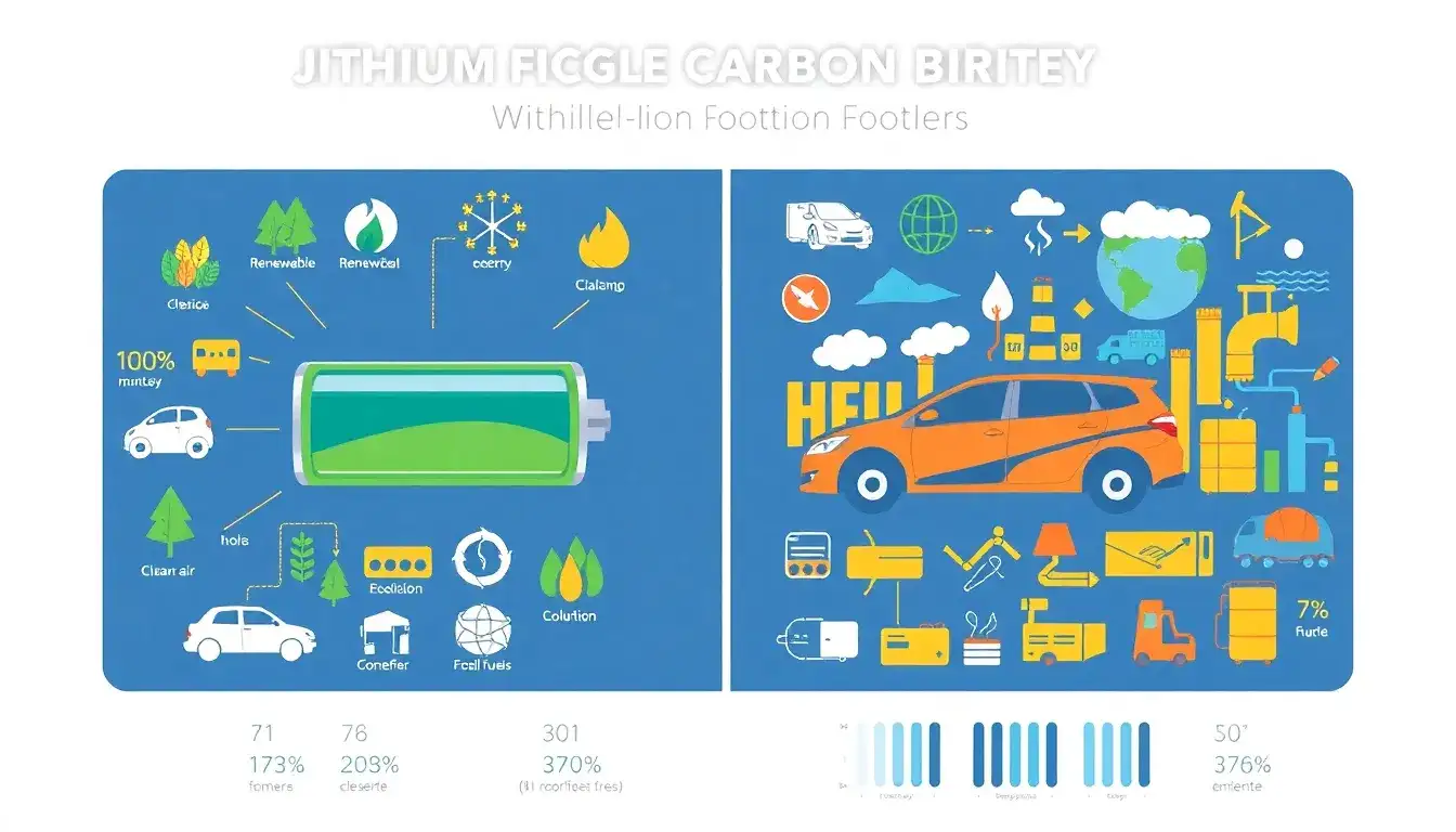How does the carbon footprint of lithium-ion batteries compare to traditional fossil fuel-based vehicles