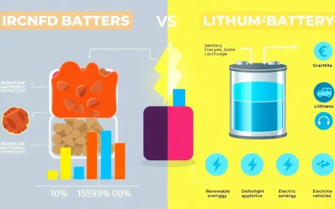How does the cost of iron flow batteries compare to lithium-ion batteries