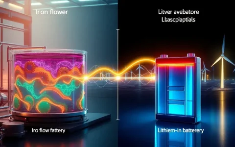 How does the lifespan of iron flow batteries compare to lithium-ion batteries