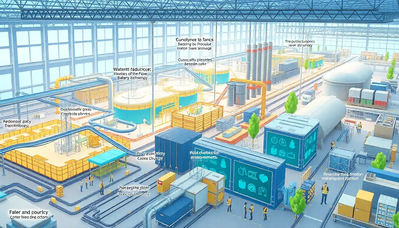 What are the main challenges in scaling up the production of flow batteries