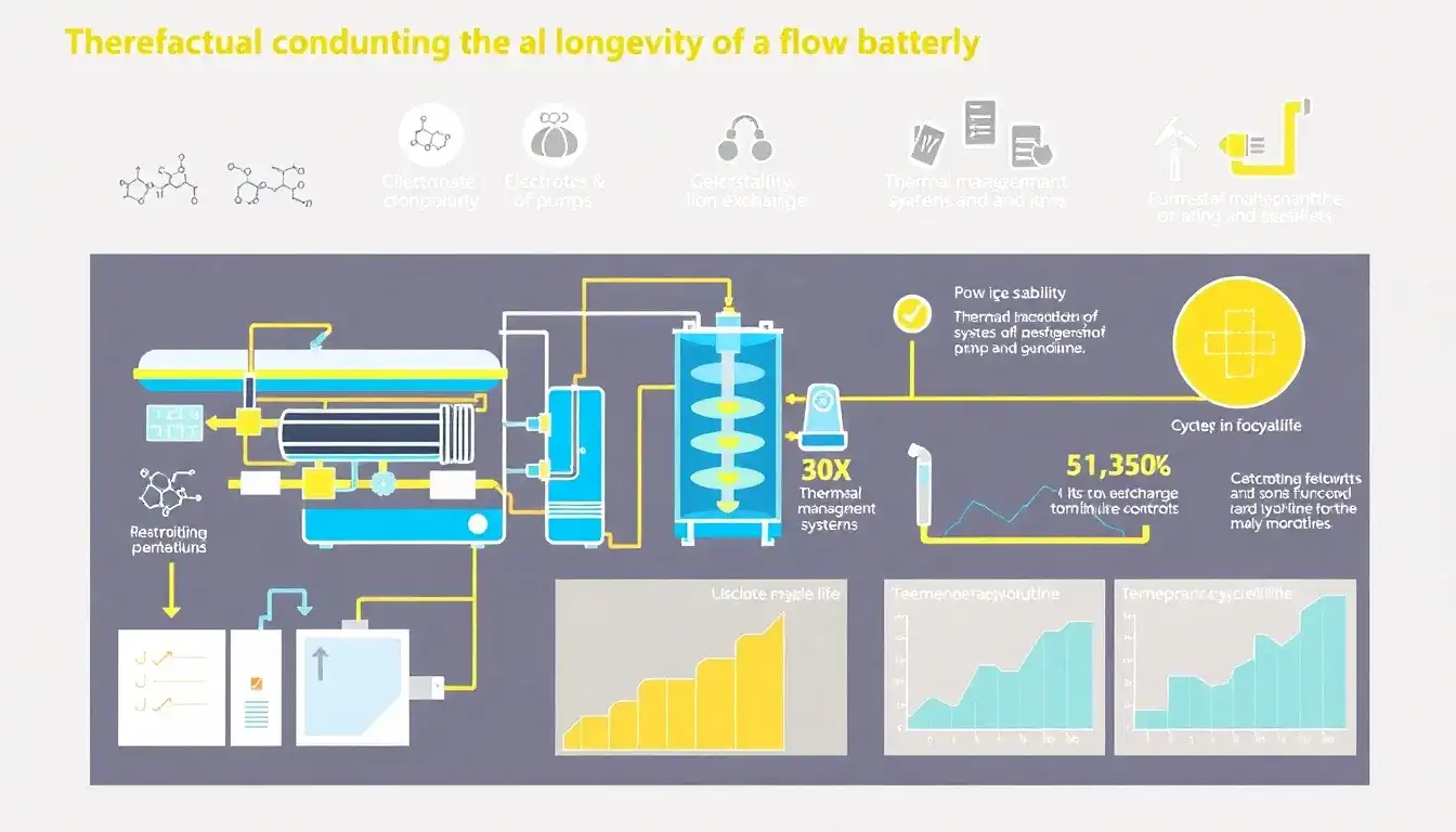 What are the main factors that contribute to the longevity of flow batteries