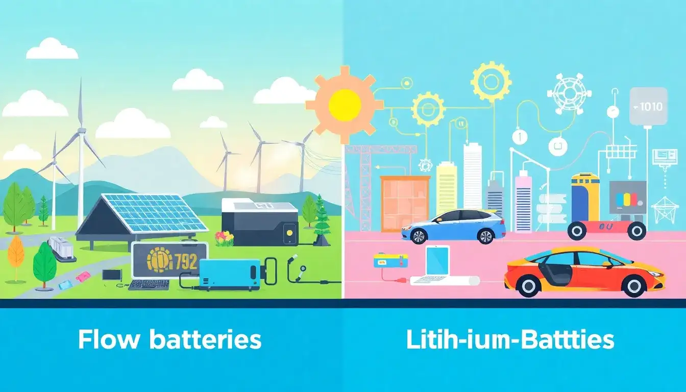 Are there any specific industries where flow batteries are more cost-effective than lithium-ion batteries