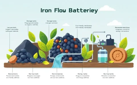 What materials are used in iron flow batteries that make them more environmentally friendly