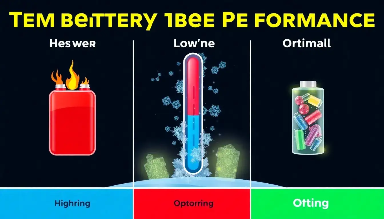 How does temperature affect battery performance