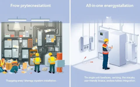 How does the installation process of an all-in-one energy storage system differ from traditional systems