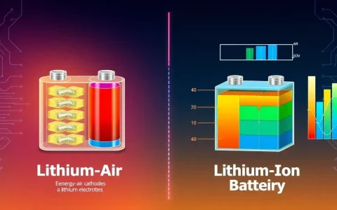 How does the energy density of lithium-air batteries compare to lithium-ion batteries