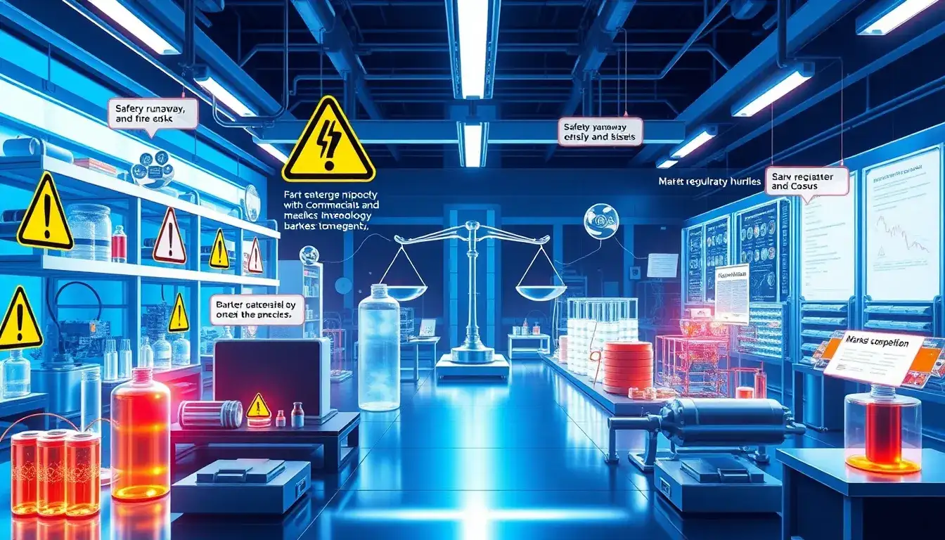 What are the main challenges in commercializing high-energy-density batteries