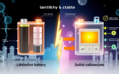 How do lithium-ion batteries compare to solid-state batteries in terms of efficiency