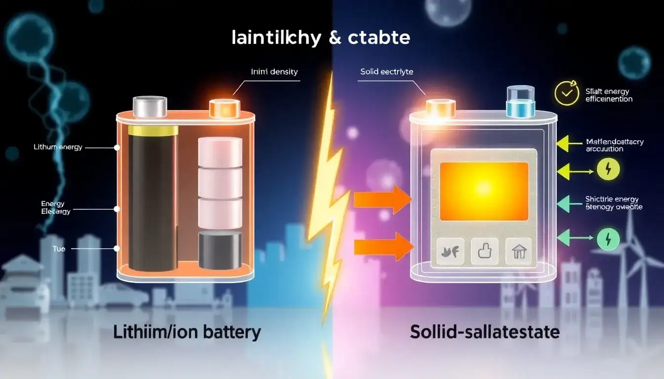 How do lithium-ion batteries compare to solid-state batteries in terms of efficiency
