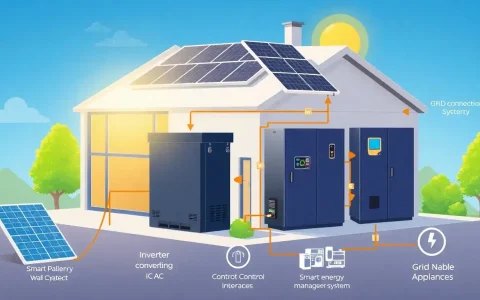 What are the main components of a residential energy storage system