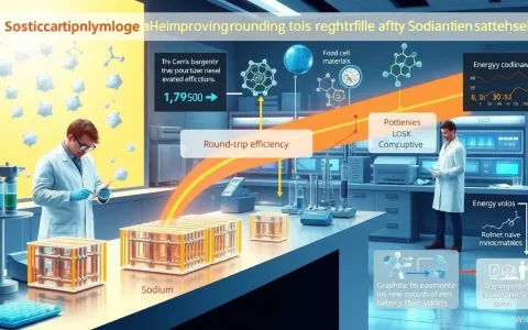 What are the main challenges in improving the round-trip efficiency of sodium-ion batteries