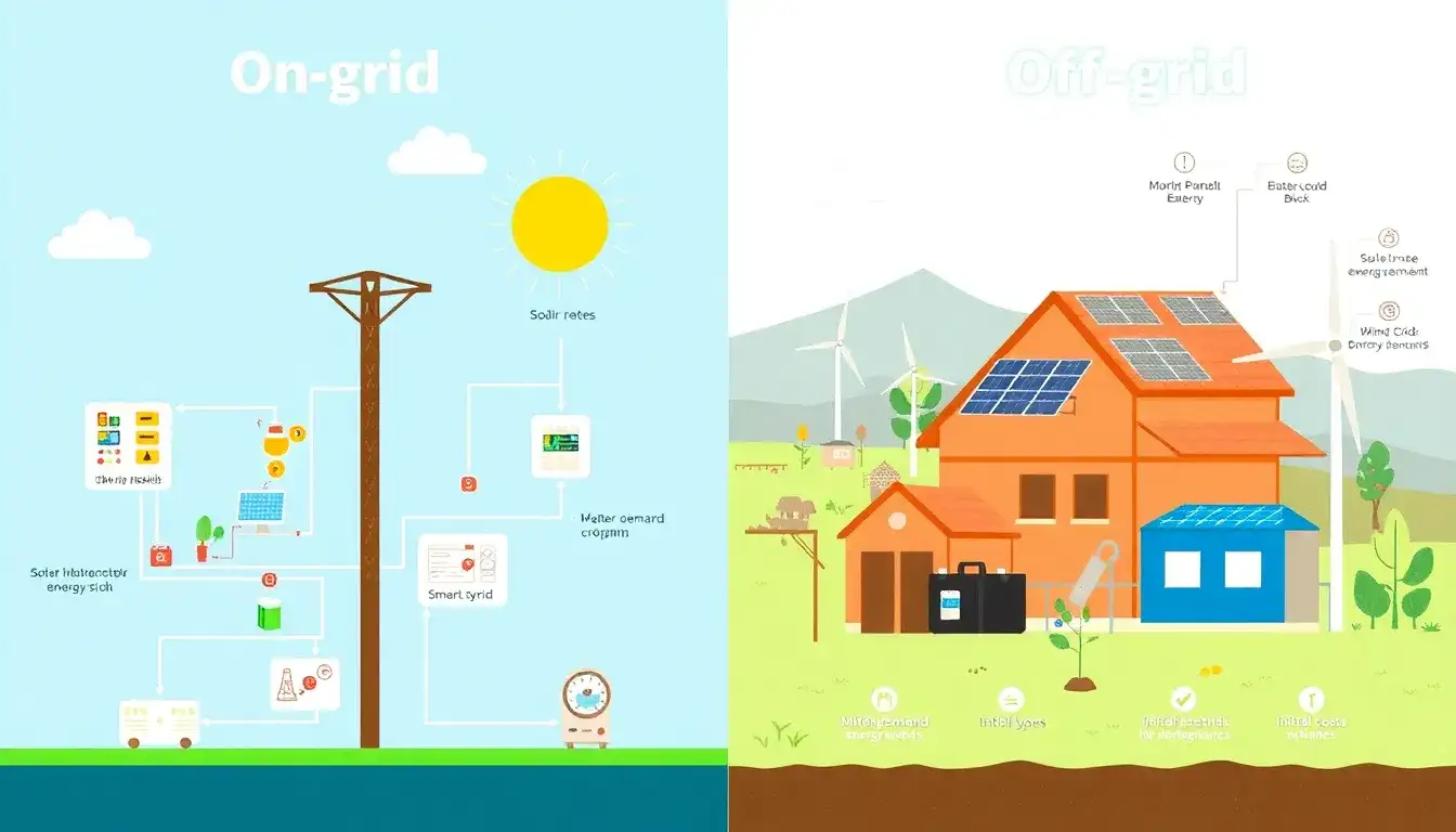 What factors should I consider when choosing between on-grid and off-grid energy storage systems
