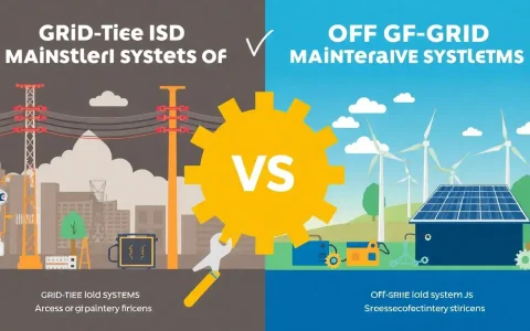 How do maintenance costs compare between on-grid and off-grid systems
