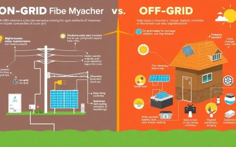 What are the main differences in maintenance requirements between on-grid and off-grid solar systems