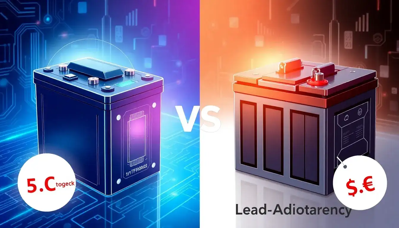 Are there any significant differences in battery costs between lithium-ion and lead-acid batteries