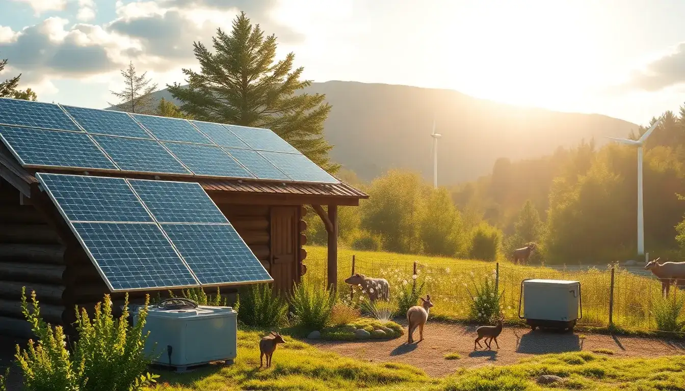 How do off-grid solar systems handle excess energy production