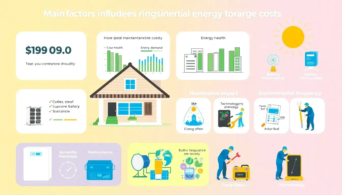 What are the main factors influencing the maintenance costs of residential energy storage systems
