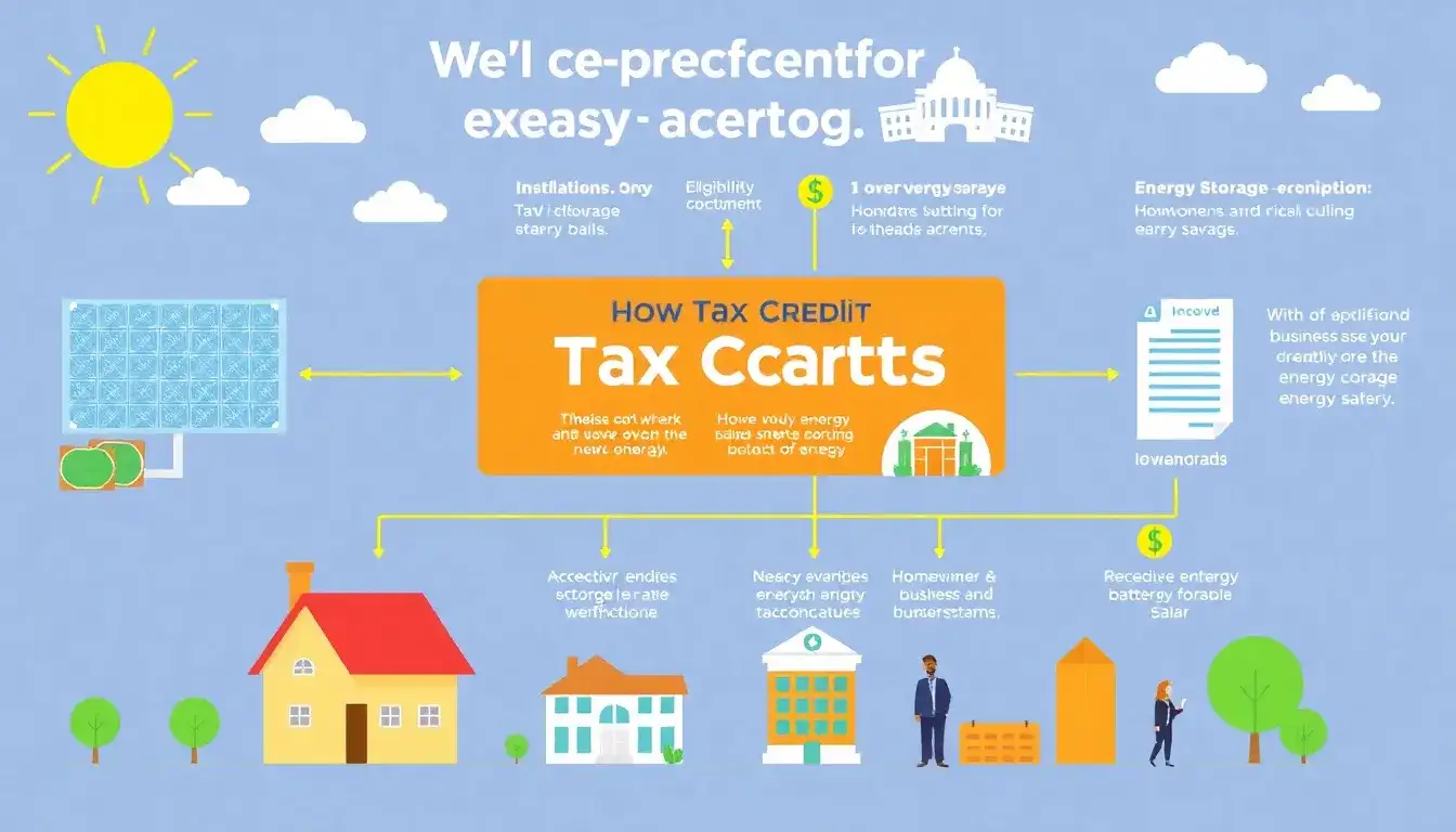 How do tax credits for energy storage systems work