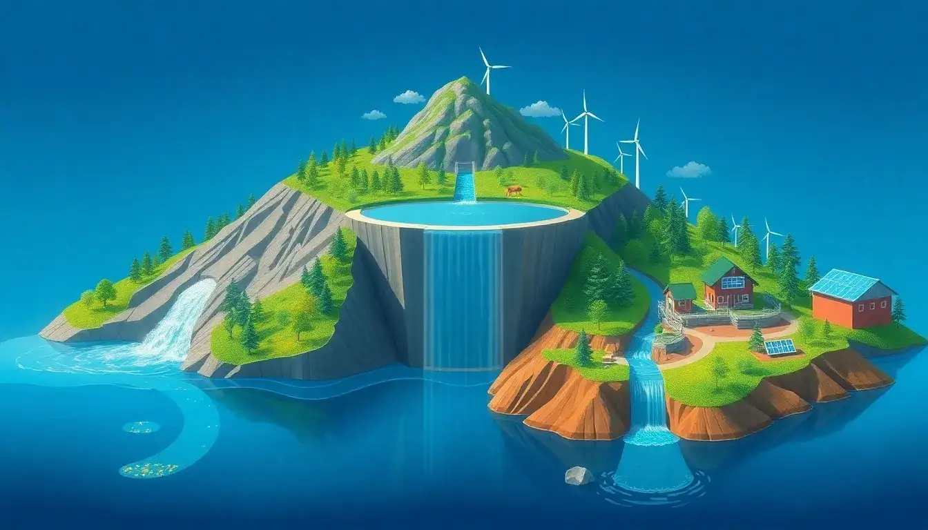 What are the main environmental impacts of pumped hydro storage
