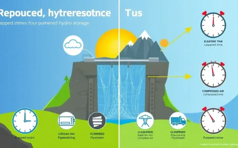 How does the response time of pumped hydro storage compare to other energy storage methods