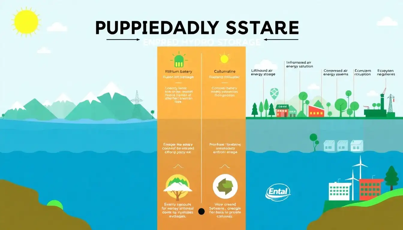 What are the environmental impacts of pumped hydro storage compared to other energy storage solutions
