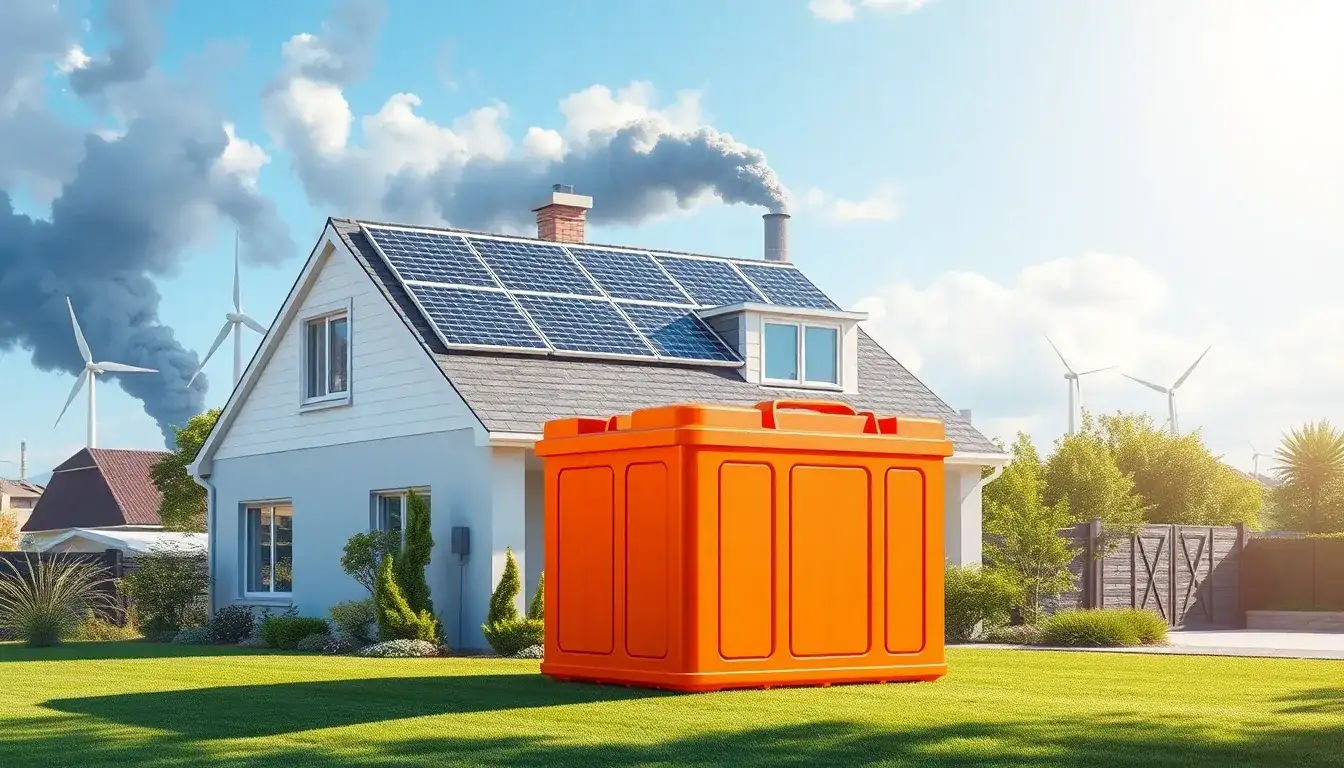 How do residential energy storage systems contribute to reducing greenhouse gas emissions
