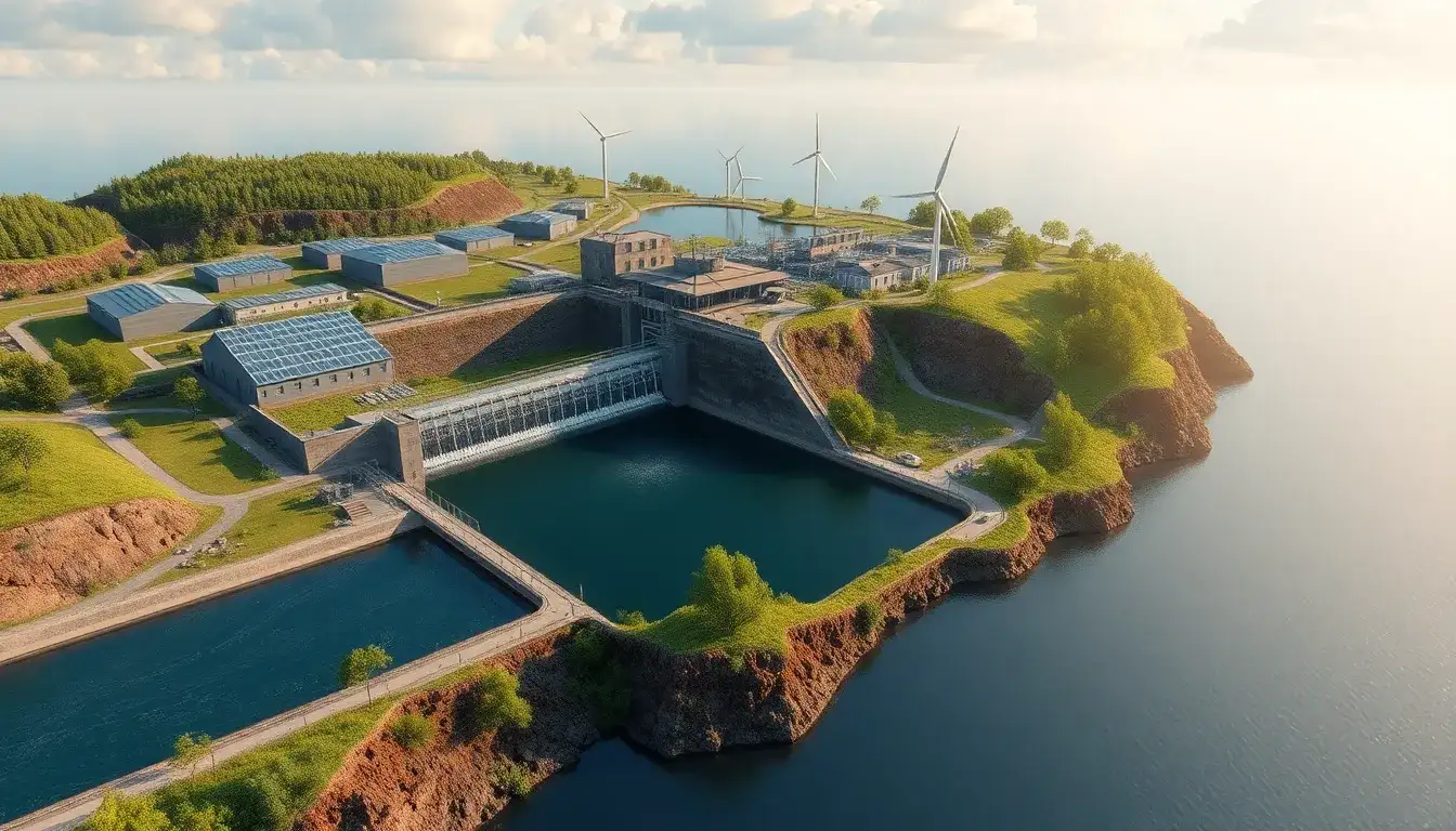 How do brownfield sites reduce the environmental impact of pumped hydro storage facilities