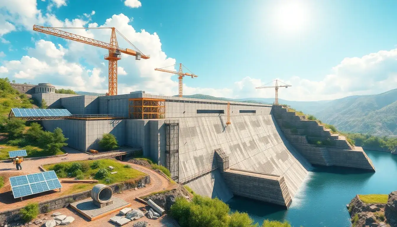 How does the use of alternative materials during construction phase impact the overall environmental footprint of pumped hydro storage facilities