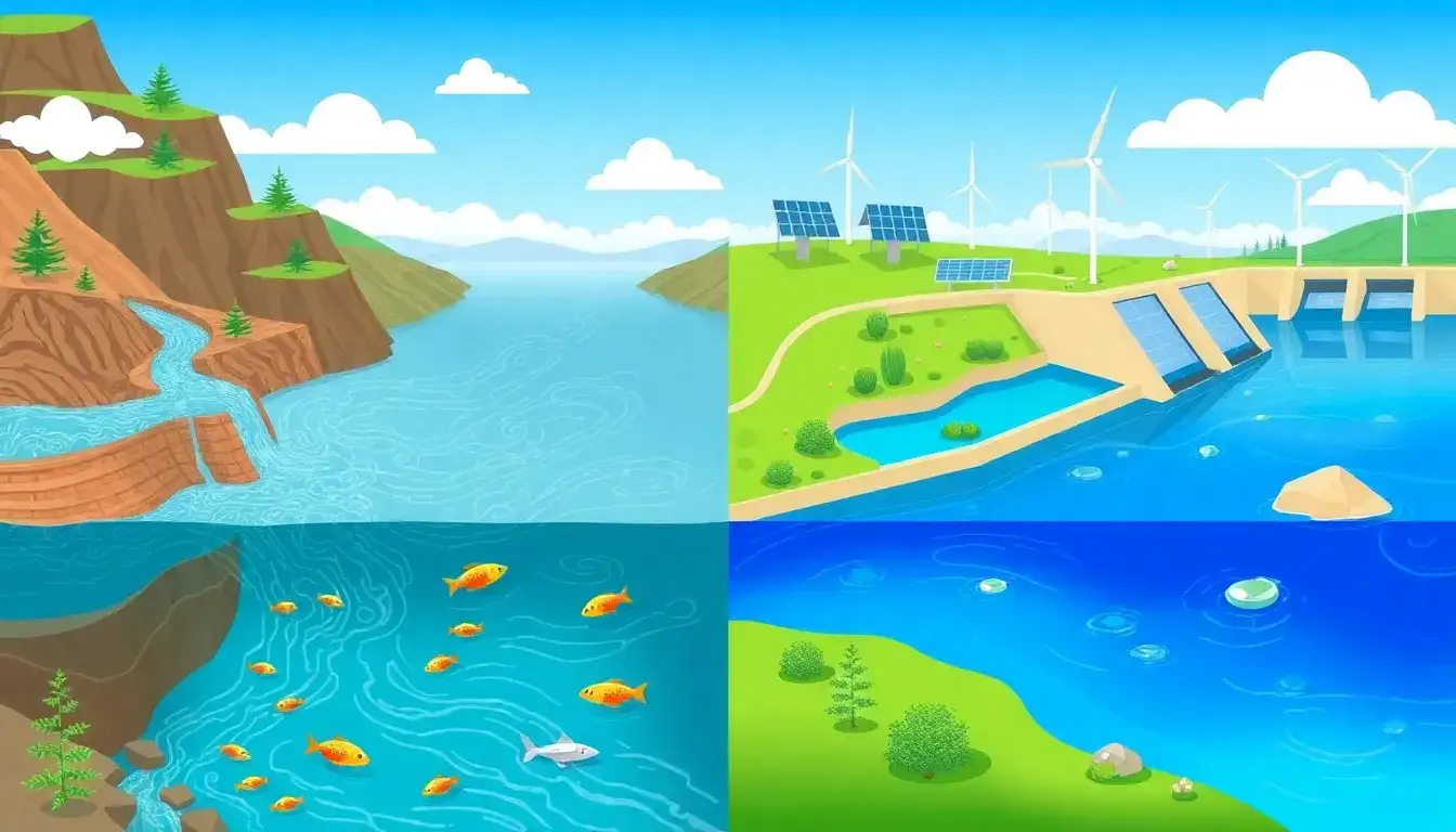 What are the main differences in environmental impacts between open-loop and closed-loop PSH systems