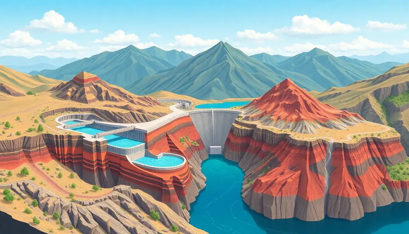How does site geology impact the cost of pumped hydro storage