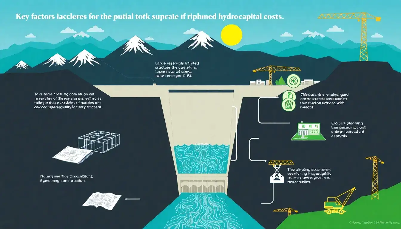 What are the main factors that contribute to the high initial capital costs of pumped hydro storage