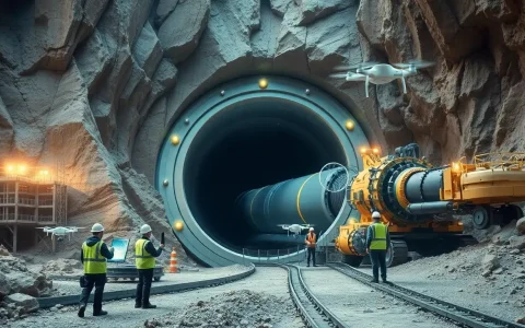 How do tunnel-boring machines reduce the construction time and costs for pumped storage hydropower