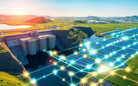 How does the integration of pumped storage hydropower with solar and wind energy enhance grid resilience