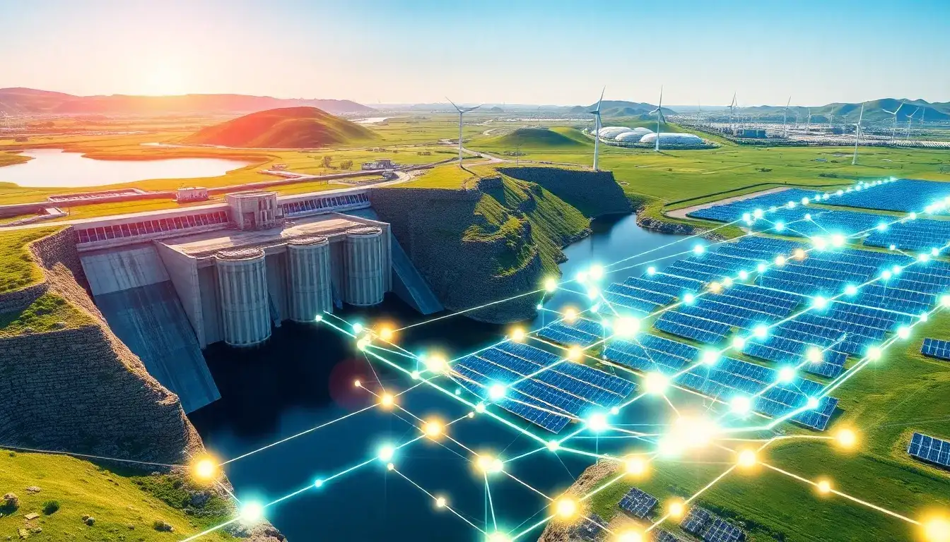 How does the integration of pumped storage hydropower with solar and wind energy enhance grid resilience